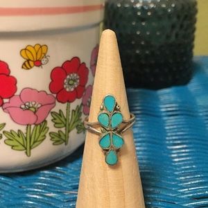 Vintage Sterling Silver and Turquoise Ring